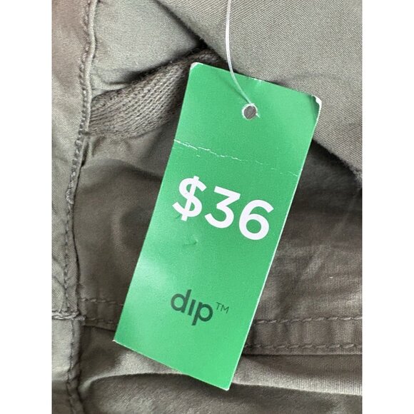 *New DIP Capri Pant Womens Plus 22 Green Soft Utility W/Extended Waist Cargo - Picture 4 of 6